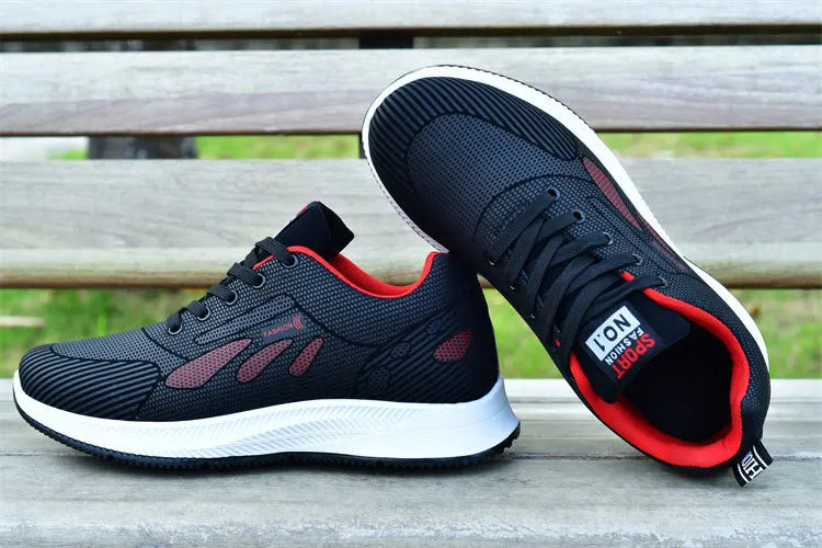 2025 new spring trend sports men's shoes Lace-up thick sole casual fashion shoes Large size Wear skid resistance