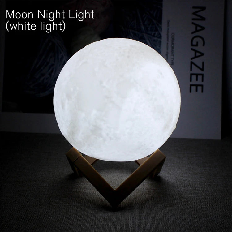3D Moon Lamp β Starry LED Bedroom Light