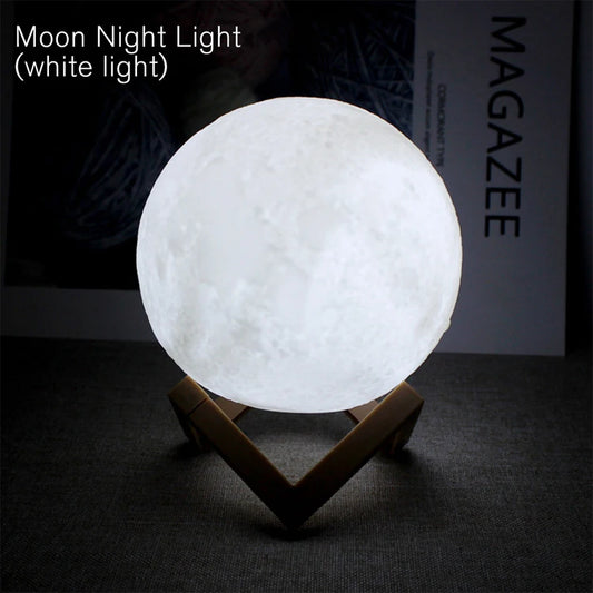3D Moon Lamp – Starry LED Bedroom Light