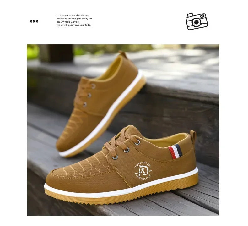 Men’s Casual Canvas Loafers – Breathable & Lightweight