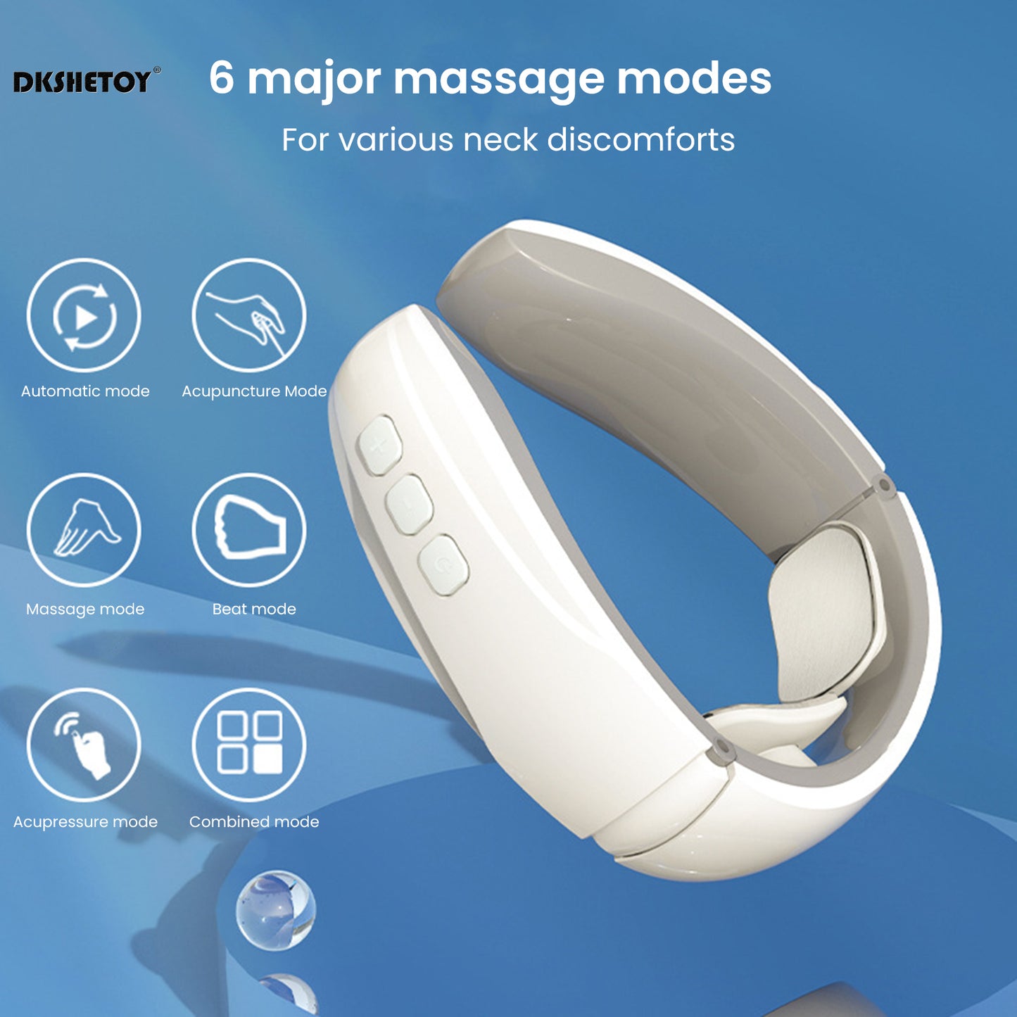 Smart Neck massager Electric Acupoints Shoulder Body Lymphvity Massage Device Low Frequency Magnetic Therapy Pulse Pain Relief