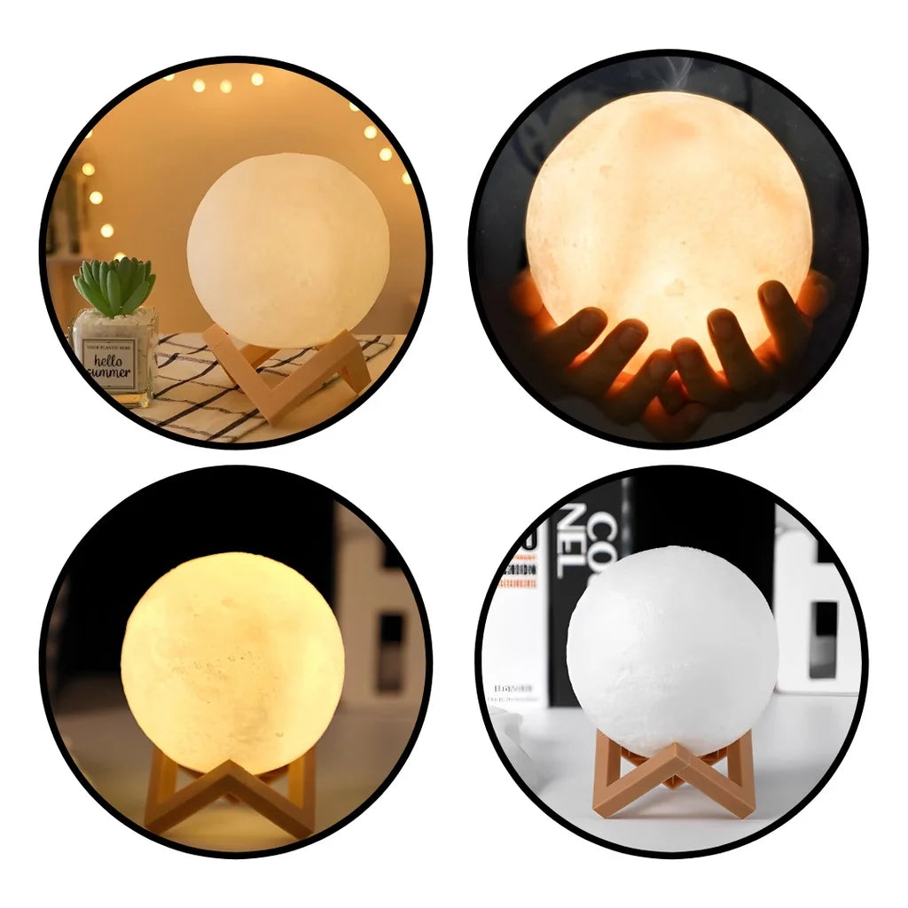 3D Moon Lamp β Starry LED Bedroom Light