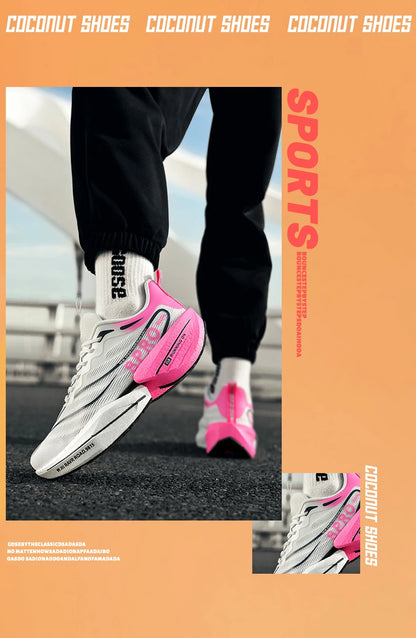 Speciality Carbon Plate Sports Running Shoes Marathon Air Cushion Men Breathable Lightweight Women Comfortable Nonskid Sneakers