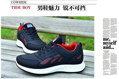 2025 new spring trend sports men's shoes Lace-up thick sole casual fashion shoes Large size Wear skid resistance