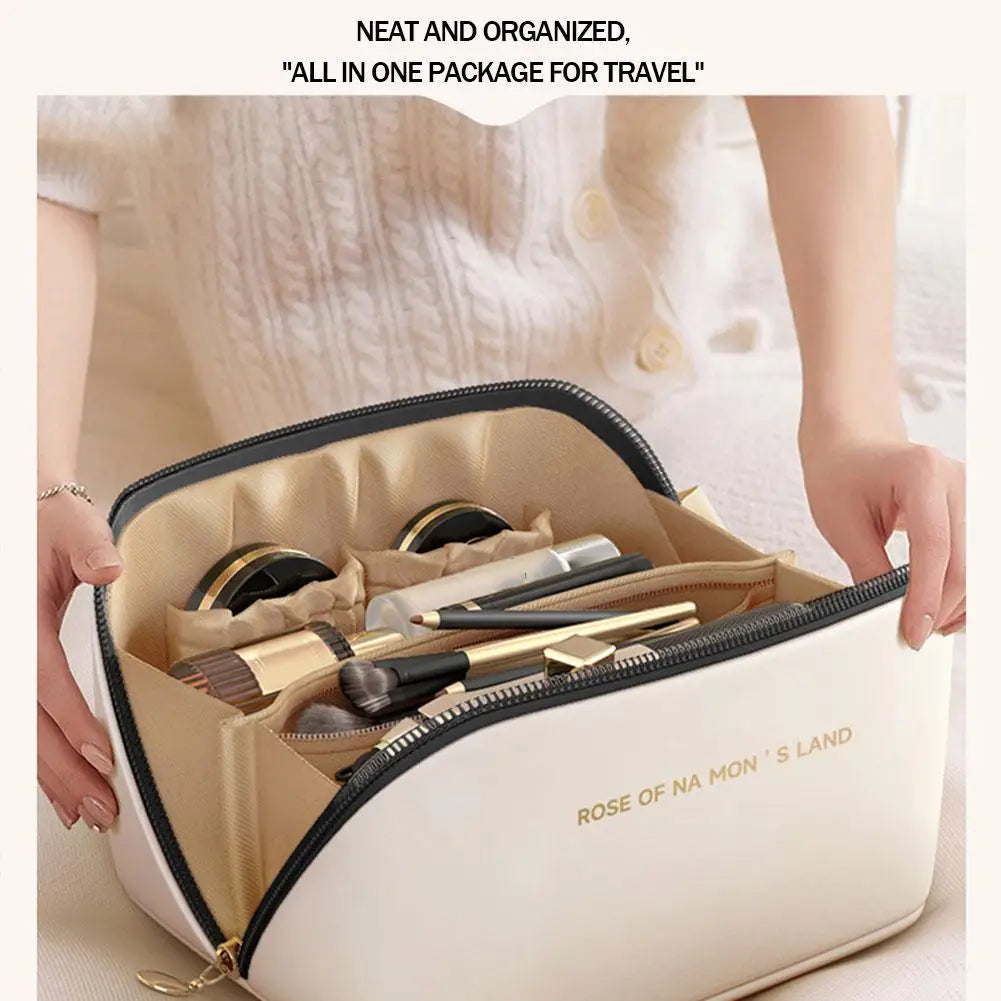 Pu Fashion Women Pillow Cosmetic Bag Large Capacity Makeup Travel Organizer Bags Portable Tote Square Wash Storage Zipper Bag