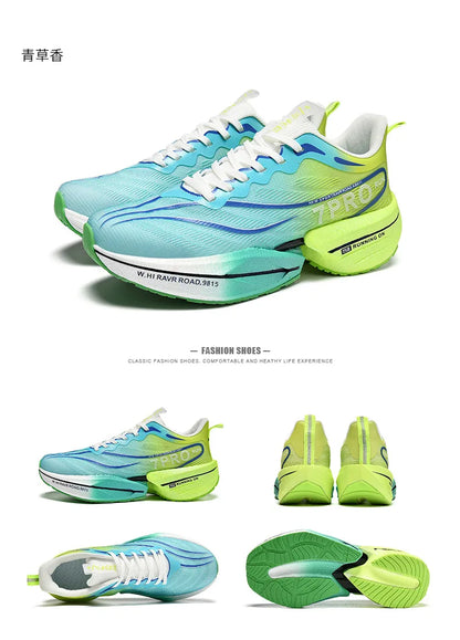 Speciality Carbon Plate Sports Running Shoes Marathon Air Cushion Men Breathable Lightweight Women Comfortable Nonskid Sneakers