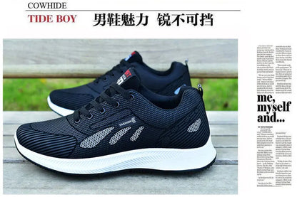 2025 new spring trend sports men's shoes Lace-up thick sole casual fashion shoes Large size Wear skid resistance