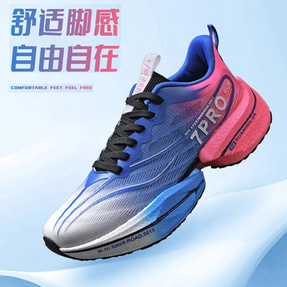 Speciality Carbon Plate Sports Running Shoes Marathon Air Cushion Men Breathable Lightweight Women Comfortable Nonskid Sneakers
