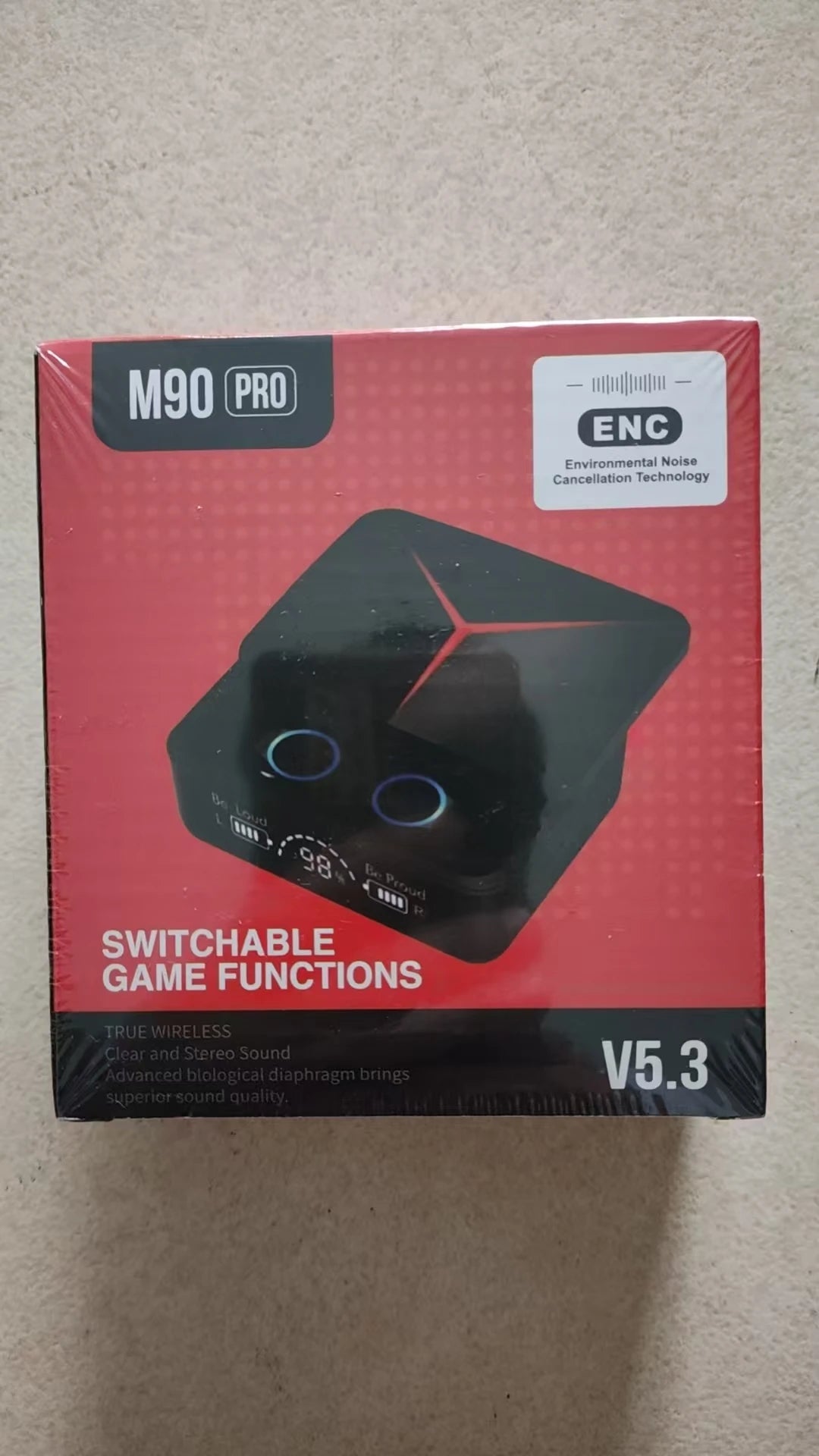 NEW M90pro wireless bluetooth tws in-ear true wireless noise reduction stereo sports earphones
