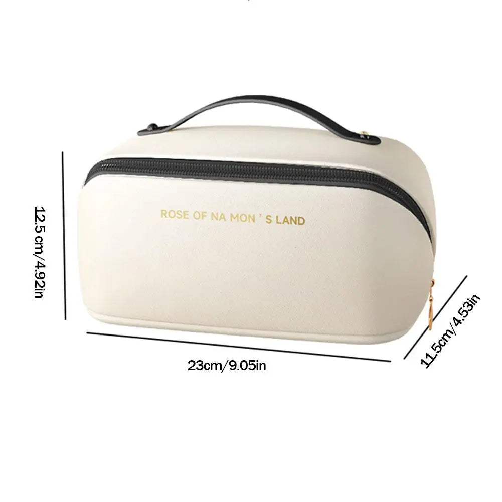 Pu Fashion Women Pillow Cosmetic Bag Large Capacity Makeup Travel Organizer Bags Portable Tote Square Wash Storage Zipper Bag