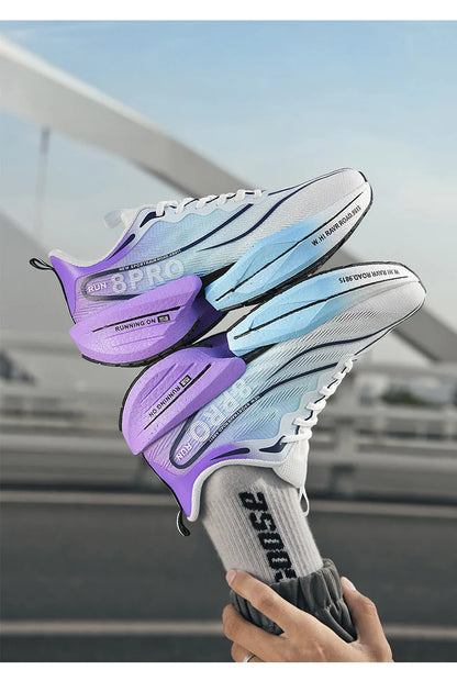 Speciality Carbon Plate Sports Running Shoes Marathon Air Cushion Men Breathable Lightweight Women Comfortable Nonskid Sneakers