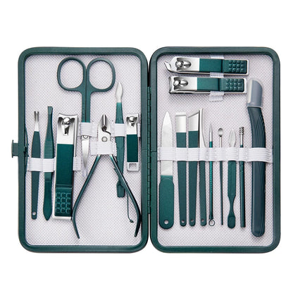 7/10/12/18 Piece Set Professional Nail Care Kit Stainless Steel Manicure & Pedicure Set Nail Clipper Set with Travel Case