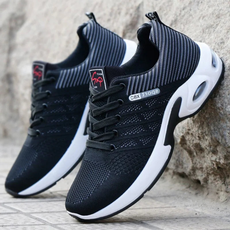 Men's shoes spring new trend men's shoes breathable lace-up running shoes Korean version of light casual walking shoes men