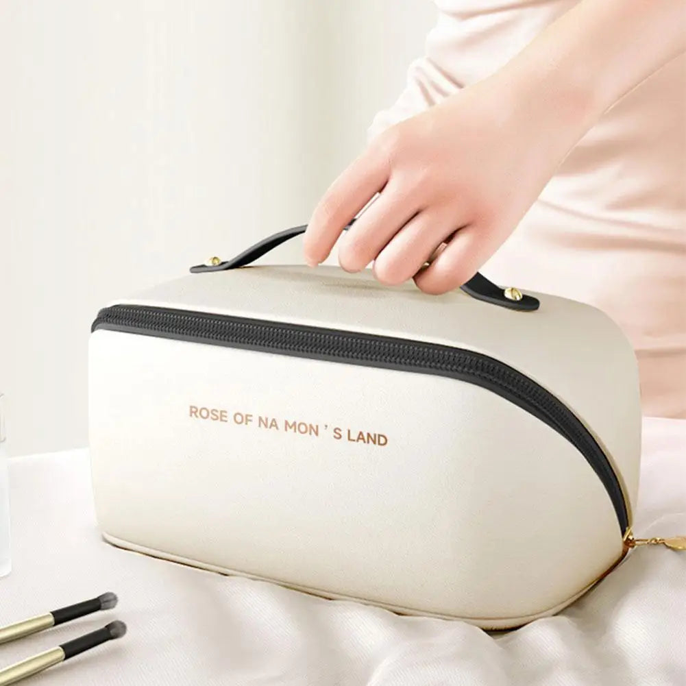Pu Fashion Women Pillow Cosmetic Bag Large Capacity Makeup Travel Organizer Bags Portable Tote Square Wash Storage Zipper Bag