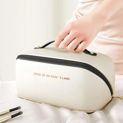 Pu Fashion Women Pillow Cosmetic Bag Large Capacity Makeup Travel Organizer Bags Portable Tote Square Wash Storage Zipper Bag