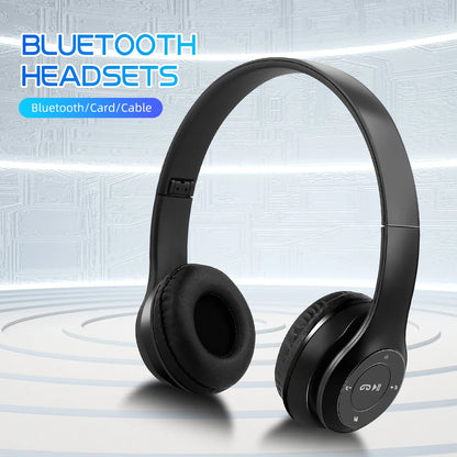 Stereo P47 Headset Bluetooth 5.0 Folding Series Wireless Sports Game Music Headphone Support SD Card with Mic for All Smartphone