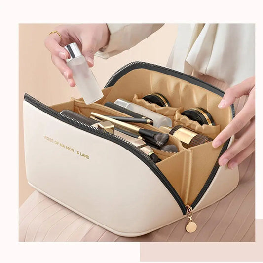 Pu Fashion Women Pillow Cosmetic Bag Large Capacity Makeup Travel Organizer Bags Portable Tote Square Wash Storage Zipper Bag