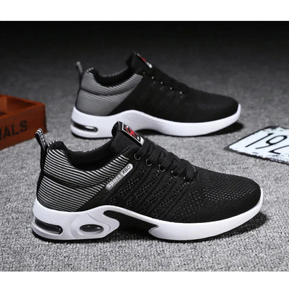 Men's shoes spring new trend men's shoes breathable lace-up running shoes Korean version of light casual walking shoes men