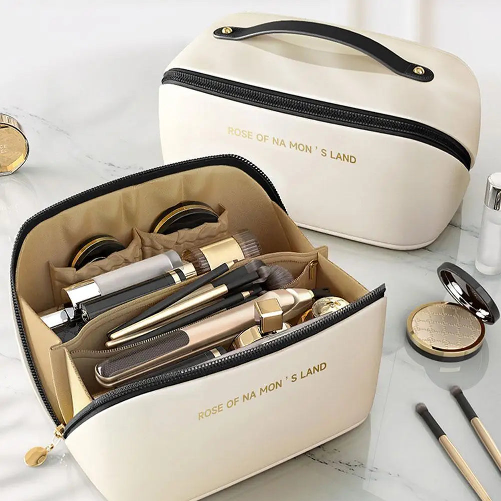 Pu Fashion Women Pillow Cosmetic Bag Large Capacity Makeup Travel Organizer Bags Portable Tote Square Wash Storage Zipper Bag