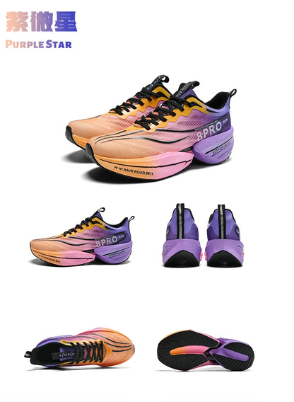 Speciality Carbon Plate Sports Running Shoes Marathon Air Cushion Men Breathable Lightweight Women Comfortable Nonskid Sneakers
