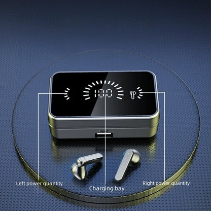 S20 Bluetooth Earphone Headphones Mirror Wireless Stereo Headset  with Digital DisplayTouch Control Sports Earbuds for Gaming