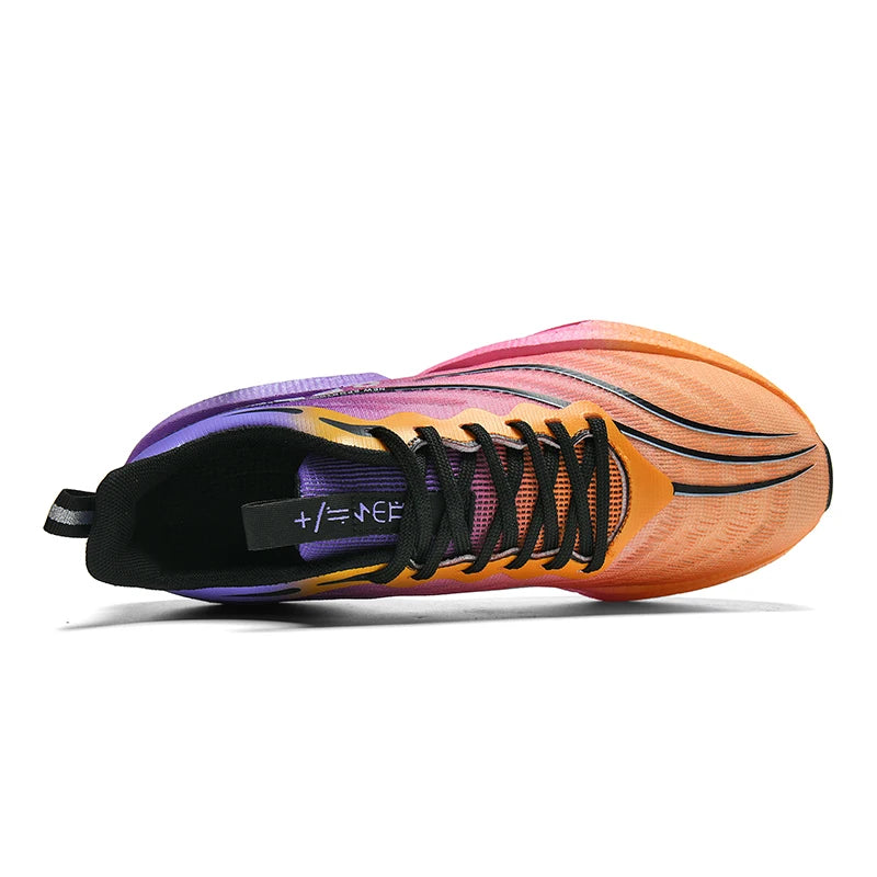 Speciality Carbon Plate Sports Running Shoes Marathon Air Cushion Men Breathable Lightweight Women Comfortable Nonskid Sneakers