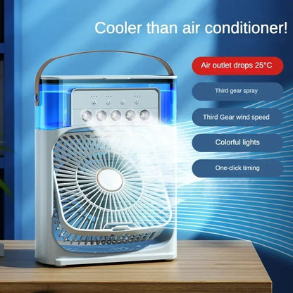 VIVO 3in1 Fan AIr Conditioner Household Small Air Cooler LED Night Light Portable Humidifier Air Adjustment Fan Office Home Fan