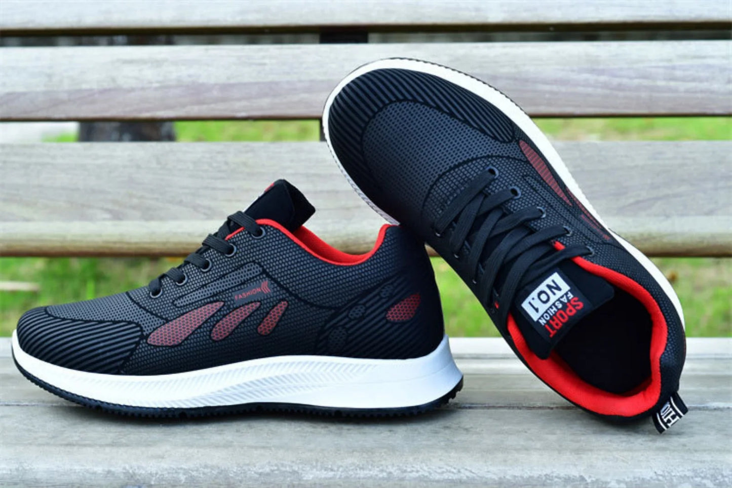 2025 new spring trend sports men's shoes Lace-up thick sole casual fashion shoes Large size Wear skid resistance