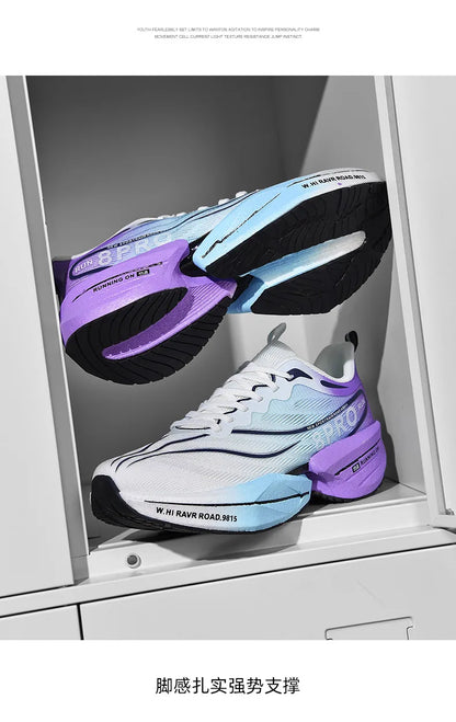 Speciality Carbon Plate Sports Running Shoes Marathon Air Cushion Men Breathable Lightweight Women Comfortable Nonskid Sneakers