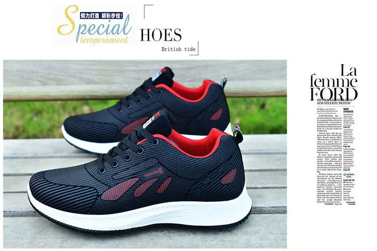 2025 new spring trend sports men's shoes Lace-up thick sole casual fashion shoes Large size Wear skid resistance