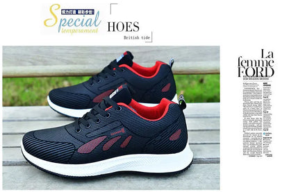 2025 new spring trend sports men's shoes Lace-up thick sole casual fashion shoes Large size Wear skid resistance