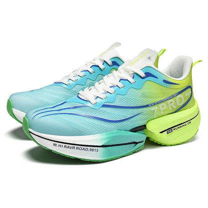 Speciality Carbon Plate Sports Running Shoes Marathon Air Cushion Men Breathable Lightweight Women Comfortable Nonskid Sneakers