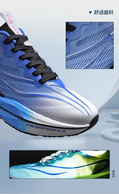 Speciality Carbon Plate Sports Running Shoes Marathon Air Cushion Men Breathable Lightweight Women Comfortable Nonskid Sneakers