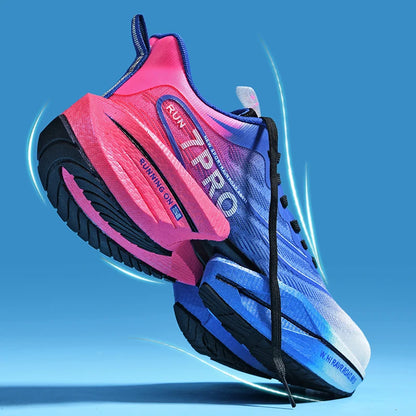 Speciality Carbon Plate Sports Running Shoes Marathon Air Cushion Men Breathable Lightweight Women Comfortable Nonskid Sneakers