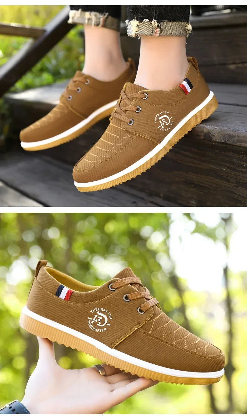 Man Canvas Shoes Fashion Platform Sneakers for Men Casual Walking Breathable Shoes Male Loafers Zapatillas Hombre 2025