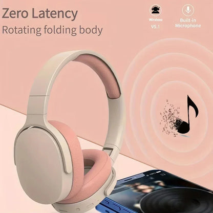 Wireless Headphones P2961 Bluetooth 5.0 Foldable 9D HIFI Stereo Sound Headset Long Battery Life Heavy Bass Earphone For Xiaomi
