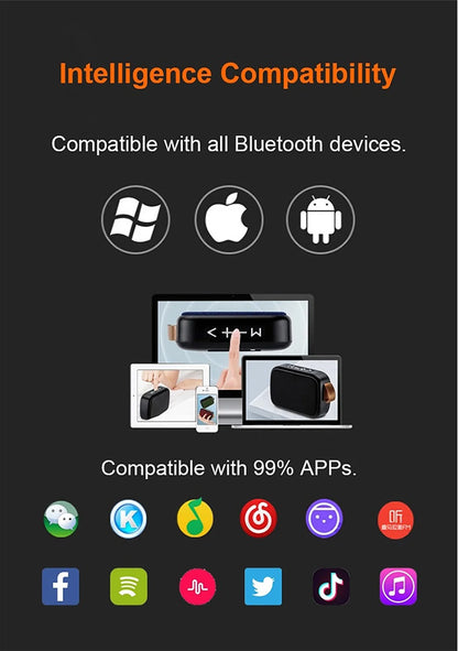 Portable Wireless Soundbar 500mAh Battery Bluetooth 5.0 Outdoor Indoor Sport HIFI Customized High-Quality Speakers Soundbar