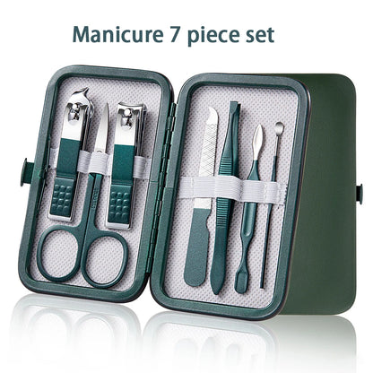 7/10/12/18 Piece Set Professional Nail Care Kit Stainless Steel Manicure & Pedicure Set Nail Clipper Set with Travel Case