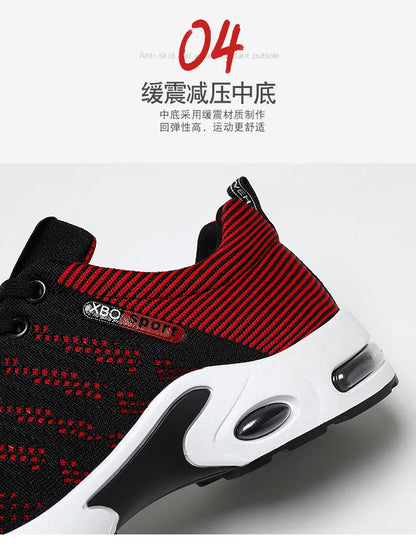 Men's shoes spring new trend men's shoes breathable lace-up running shoes Korean version of light casual walking shoes men