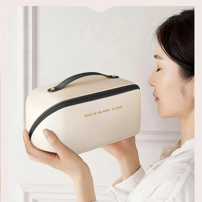 Pu Fashion Women Pillow Cosmetic Bag Large Capacity Makeup Travel Organizer Bags Portable Tote Square Wash Storage Zipper Bag
