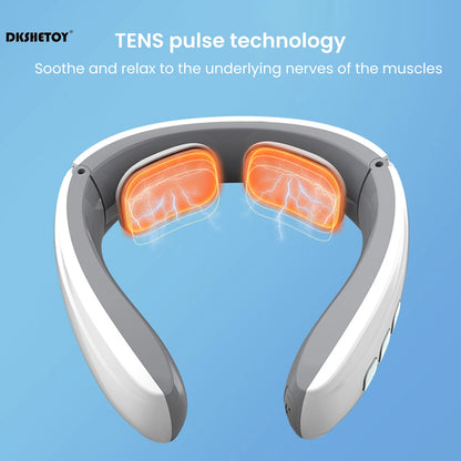 Smart Neck massager Electric Acupoints Shoulder Body Lymphvity Massage Device Low Frequency Magnetic Therapy Pulse Pain Relief
