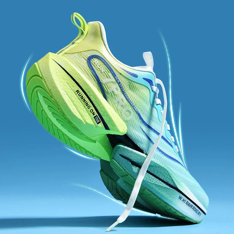 Speciality Carbon Plate Sports Running Shoes Marathon Air Cushion Men Breathable Lightweight Women Comfortable Nonskid Sneakers