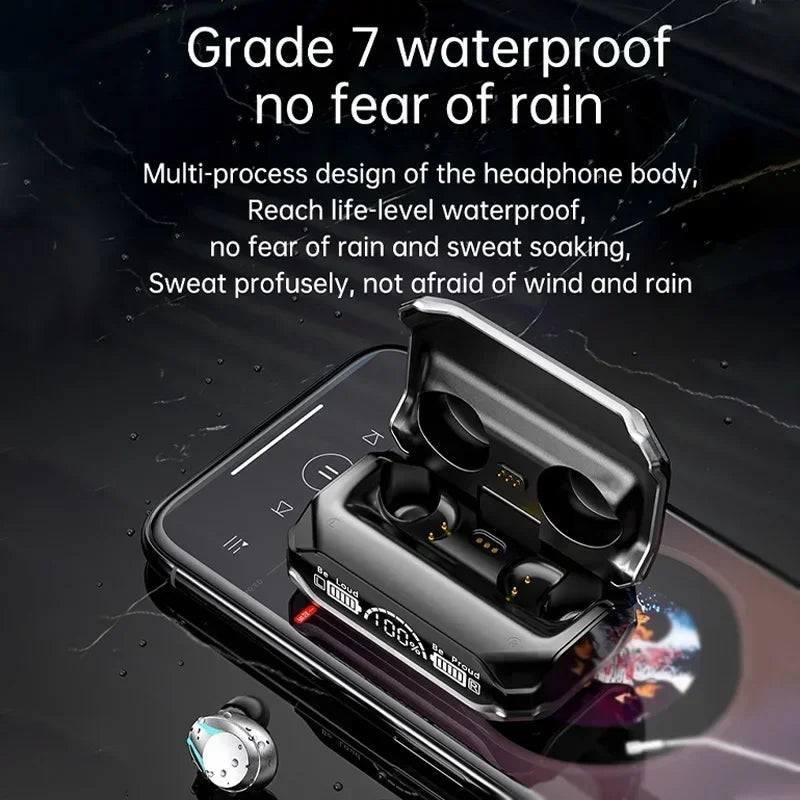New TWS Bluetooth Earphones Wireless Headphones Smart Touch Wireless Headset LED Display Stereo Sound Earbuds for Smartphones