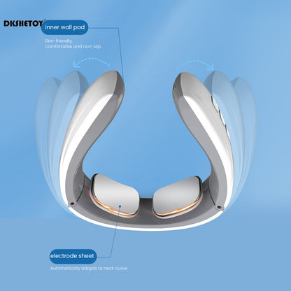Smart Neck massager Electric Acupoints Shoulder Body Lymphvity Massage Device Low Frequency Magnetic Therapy Pulse Pain Relief