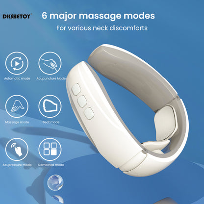 Smart Neck massager Electric Acupoints Shoulder Body Lymphvity Massage Device Low Frequency Magnetic Therapy Pulse Pain Relief