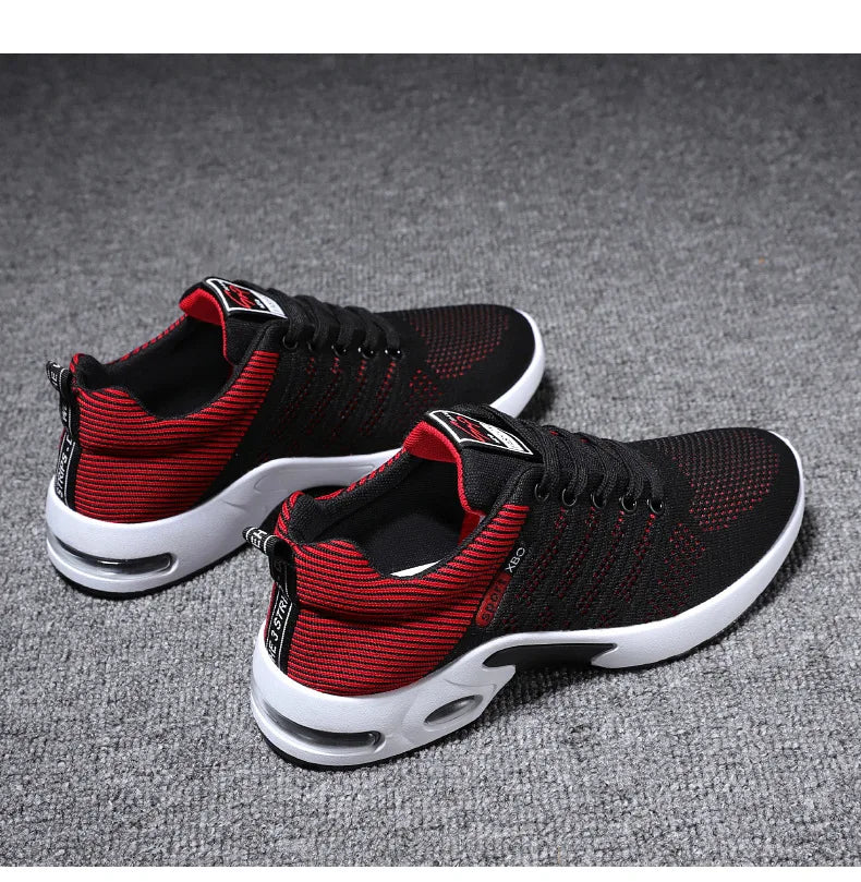 Men's shoes spring new trend men's shoes breathable lace-up running shoes Korean version of light casual walking shoes men