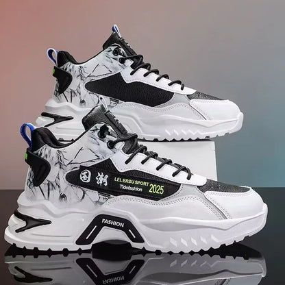 2025 Men’s Shoes Sneakers Fashion Breathable Platform Running Shoes Mesh Sport Light Unisex Male Casual Vulcanize Man Shoes