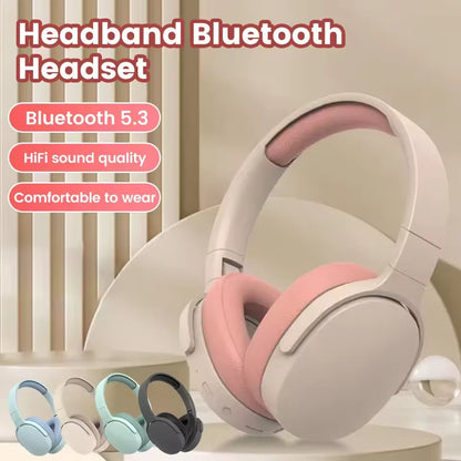 Wireless Headphones P2961 Bluetooth 5.0 Foldable 9D HIFI Stereo Sound Headset Long Battery Life Heavy Bass Earphone For Xiaomi