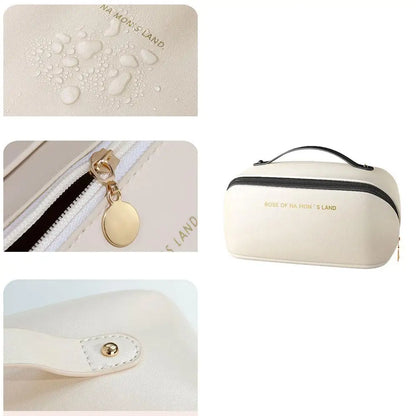 Pu Fashion Women Pillow Cosmetic Bag Large Capacity Makeup Travel Organizer Bags Portable Tote Square Wash Storage Zipper Bag