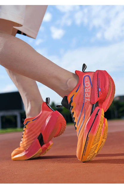 Speciality Carbon Plate Sports Running Shoes Marathon Air Cushion Men Breathable Lightweight Women Comfortable Nonskid Sneakers